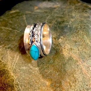 Tibetan Turquoise Meditation Ring